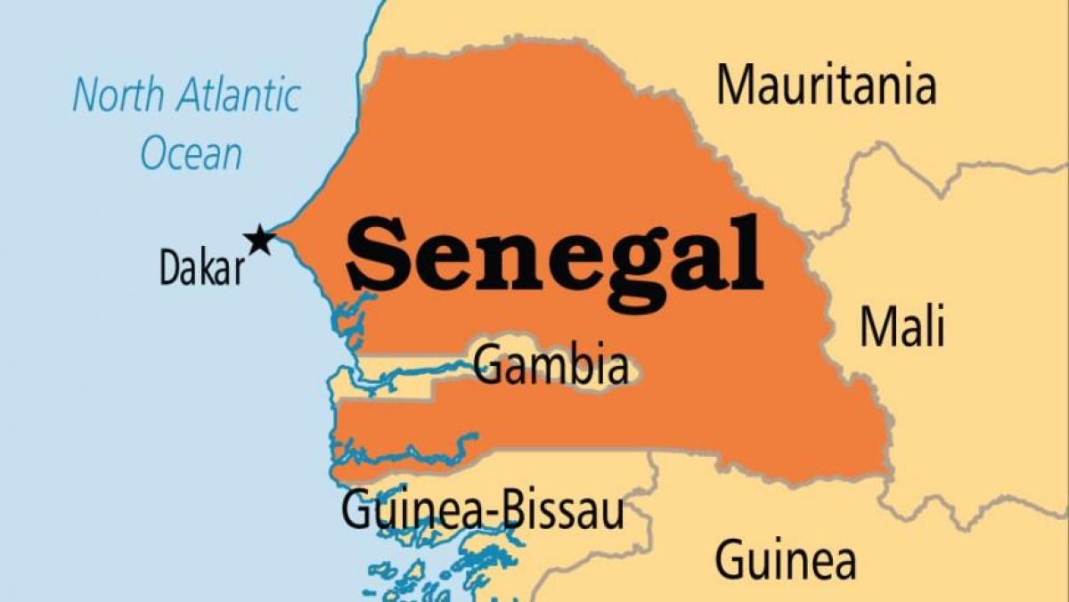 žemėlapis dakaro Senegalas