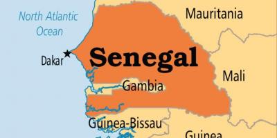 Žemėlapis dakaro Senegalas