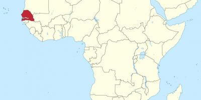 Senegalas žemėlapyje afrikos
